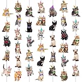 Cat Theme Garlands Kitten Birthday Party Decorations 8PCS Pet Cat Hanging Paper Garland Banners Kitten Ceiling Decor for Kitties Birthday Party Baby Shower Favor Supplies