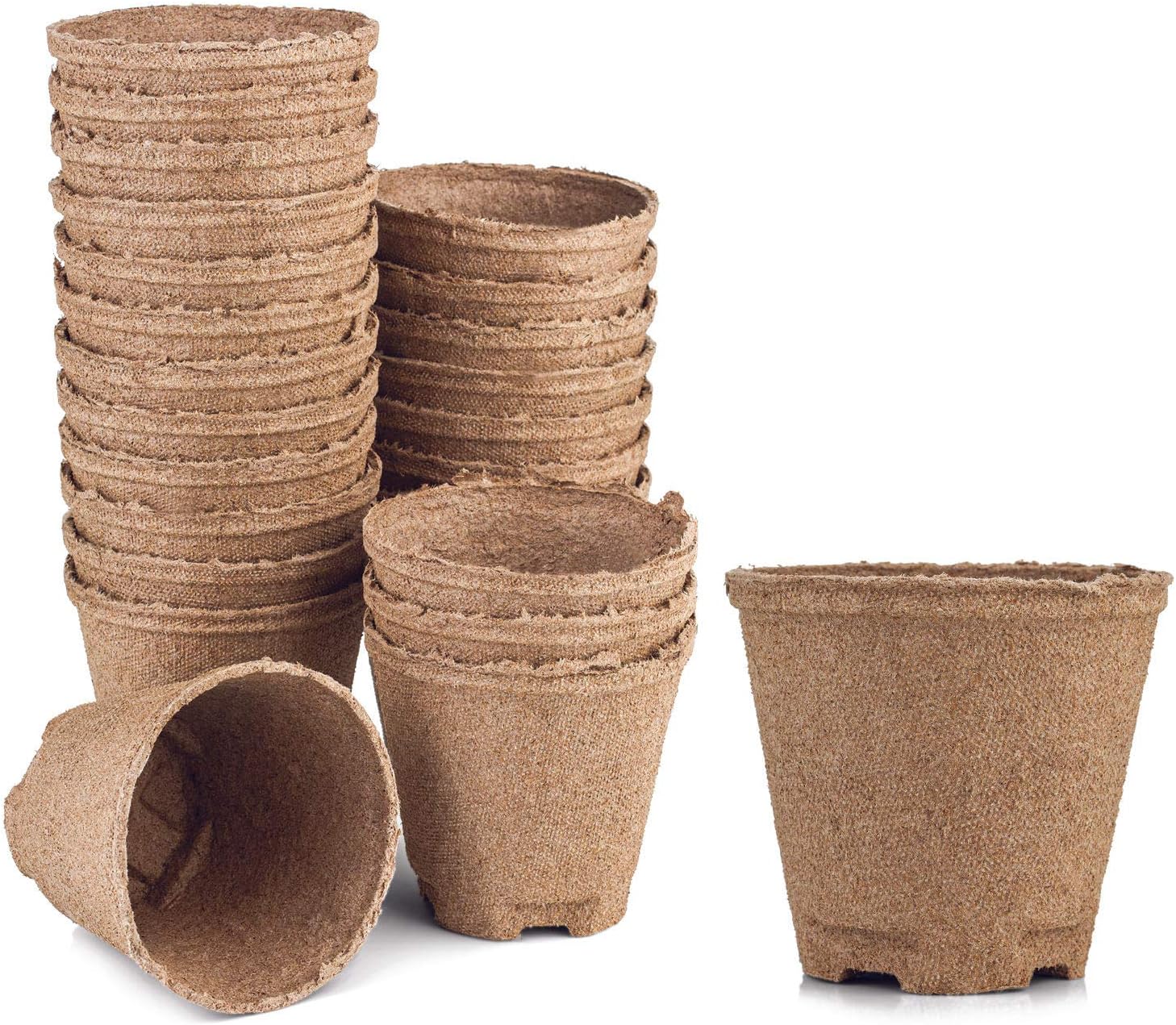 MT Products Peat Seed Starter Pots 24 Pieces 4 Inch