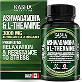Ashwagandha Supplement 3000 mg and L-theanine 100 mg Per Capsule | High Potency 10:1 Extract, Expert Formulated | Resistance 