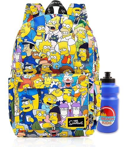 The Simpsons Bart Daypack & Pouch, Black: Clothing, Shoes & Jewelry