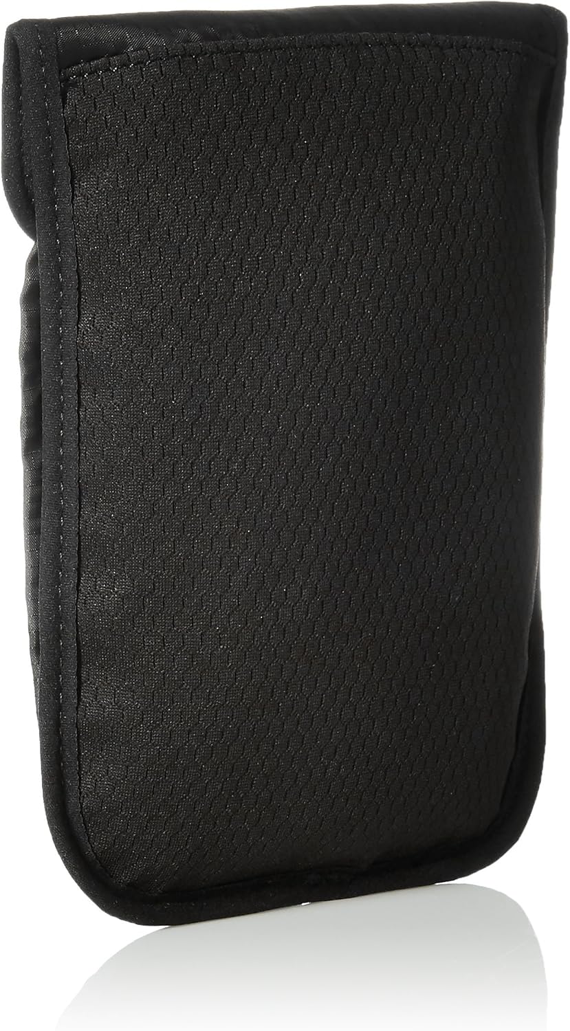 Basics RFID Travel Neck Passport Holder Wallet - Black