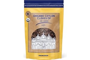 Gourmanity Select Organic Whole Cloves, Hand Picked in Sri Lanka for a Distinct Ceylon Aroma and Taste, Non GMO, Non Irradiat