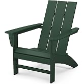 POLYWOOD Modern Adirondack Chair &ndash; All-Weather Outdoor Lawn Adirondack Chairs &ndash; HDPE, Fade-Resistant &amp; Durable Outdoor Furniture &ndash; For Patio, Deck &amp; Fire Pit Chairs &ndash; Green
