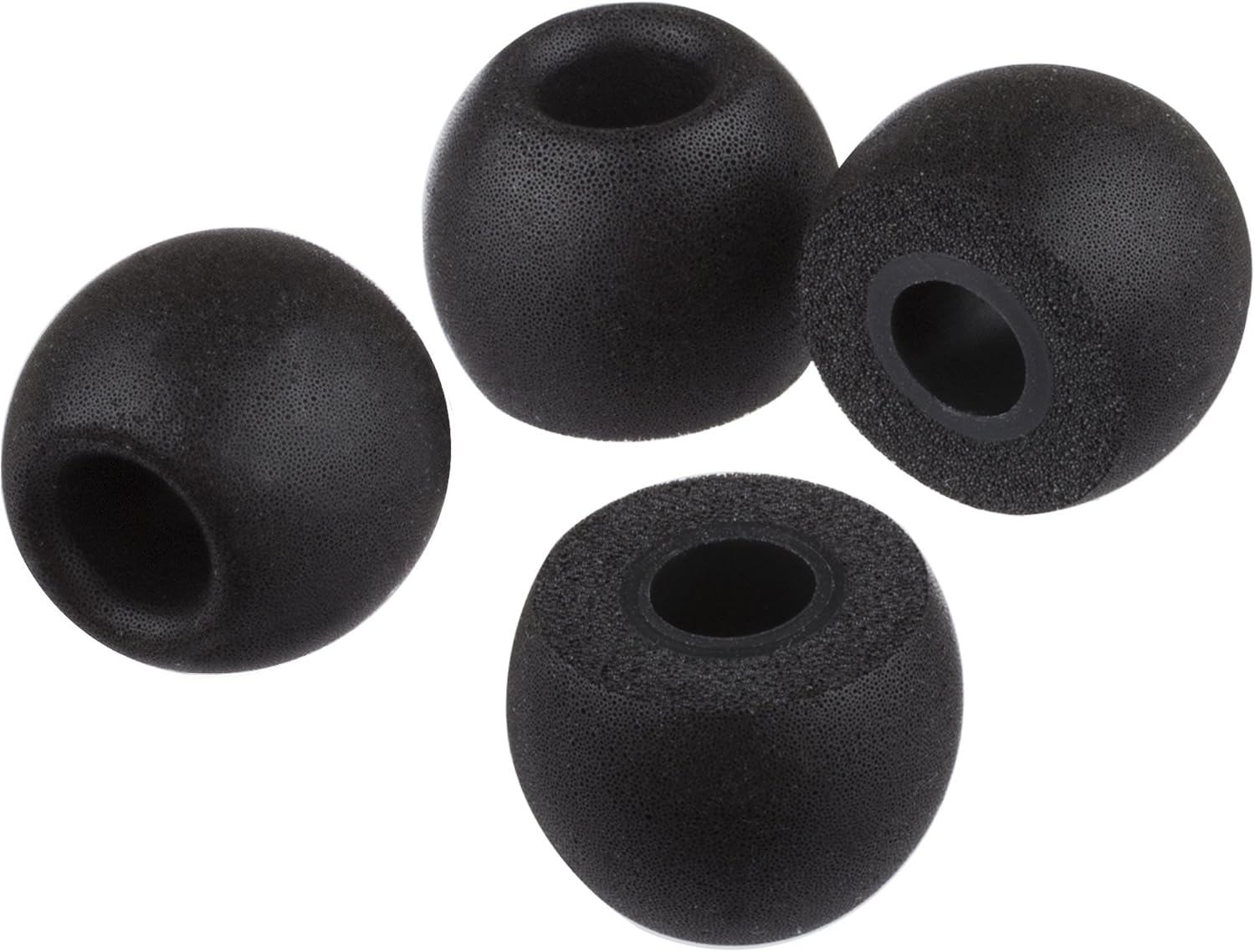 Xcessor FX4.9 Round (M) 4 Pairs of Memory Foam In Ear Earphone Tips. Replacement for Silicone Earbuds. Compatible with Most popular In-Ears Headphones with Internal Size of 5-7mm. Medium Size - Black - Image 3
