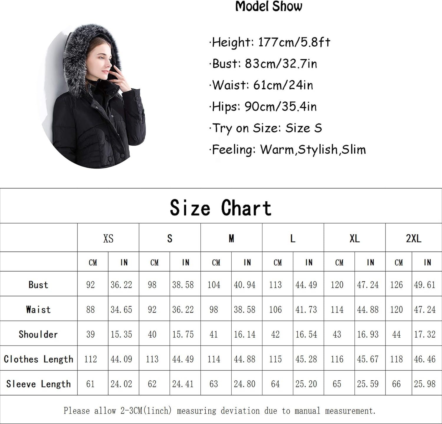 Obosoyo Women's Hooded Thickened Long Down Jacket Maxi Down Parka Puffer Coat: Clothing