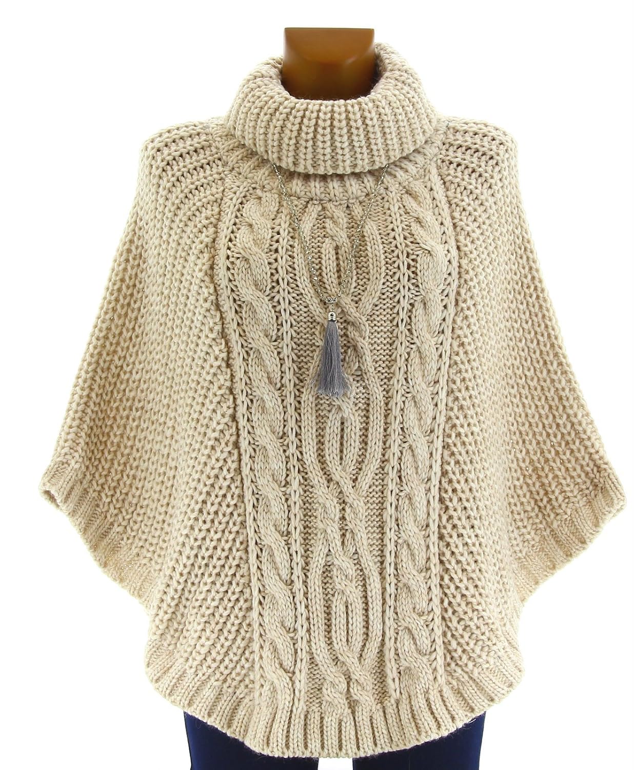 Femme Elodie Charleselie94® Poncho Pull Cape Laine alpaga ...