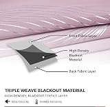 Deconovo Thermal Insulated Blackout Curtains Wave Printed 2 Panels Pink 52x63 in view 5