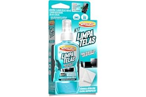 Luxcar Kit Limpa Telas 120 ml + Pano Aplicador - Fórmula Ativa Álcool Isopropílico