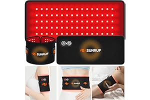 SUNRUF Cordless Red Light Therapy for Body, Portable Light Therapy Pad, 660&850nm Infrared Light Therapy for Back Waist Shoulder Knee Joint, Home Outdoor Using, Gifts for Women Men (13.6"x5.9")