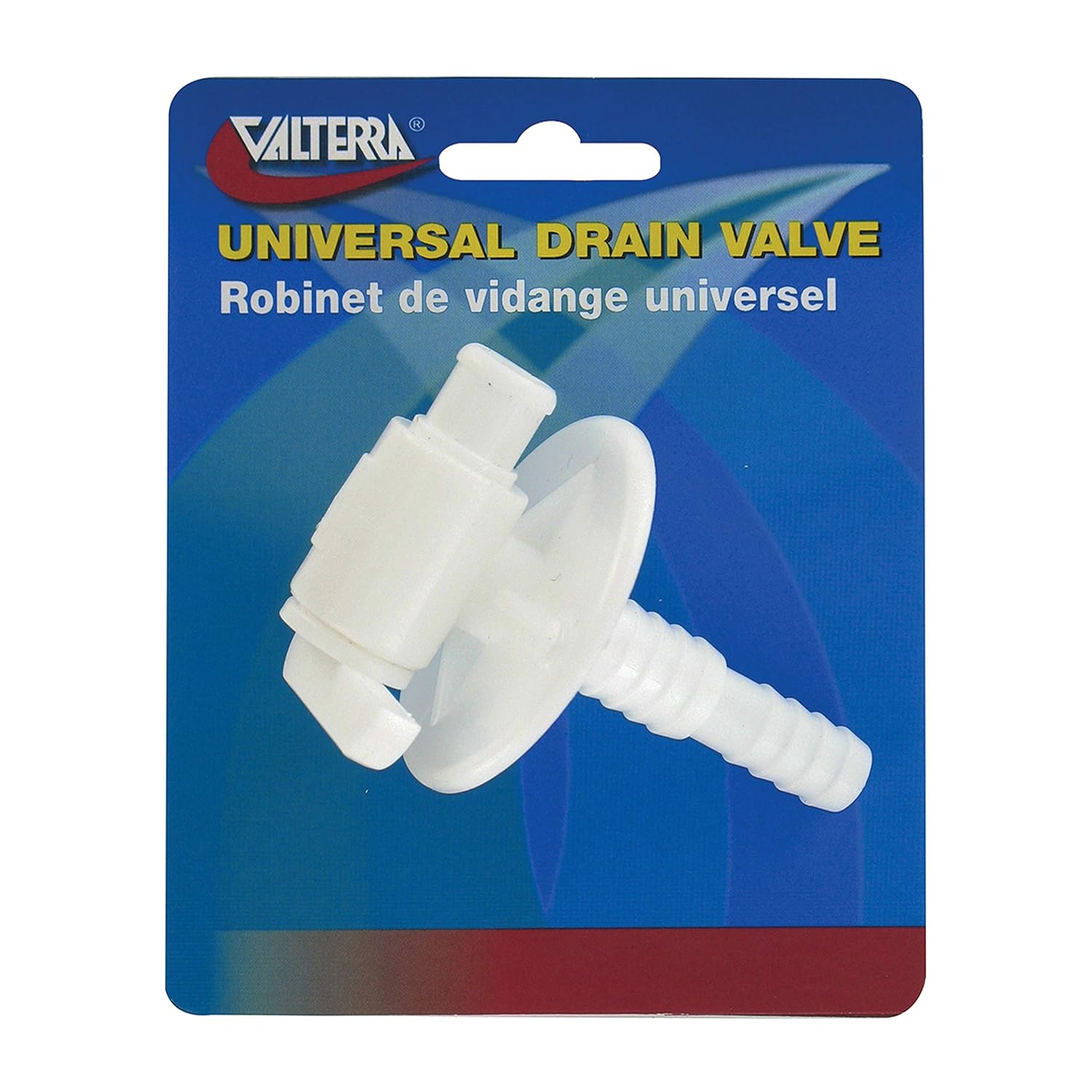 Valterra White A01-2025VP Universal Drain Valve-Barbed, (Carded)