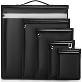 5 Pack Faraday Bags, Large Faraday Bag for Phones & Laptops & Tablets& Car Keys, Fireproof & Water Resistant Faraday Key Fob Protector for RFID
