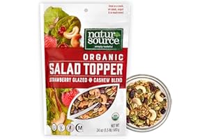 naturSource Organic Salad Topper Strawberry Glazed Cashew - Salad Toppings, Salad Toppers Seeds and Cranberries, Crunchy, Mixed Seeds for Salad, Oatmeal or Yogurt, Gluten Free - 24 Oz (1.5 Lb)