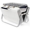 KIKKERLAND - Barbecue Portatile con Custodia, in Acciaio Inox, Colore: Argento