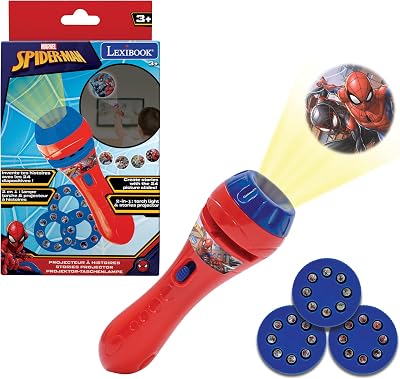 Lexibook Stories Projector Spider-Man Torch Light LTC050SP 2 in 1