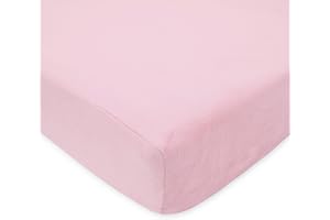 American Baby Company Heavenly Soft Chenille Fitted Crib Sheet 28" x 52", Warm and Cozy Neutral Chenille Sheet, Pink, for Boys and Girls, Fits Crib and Toddler Bed mattresses