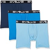 EVOLVE Men's Sport Mesh 3 Pack 6'' Boxer Briefs
