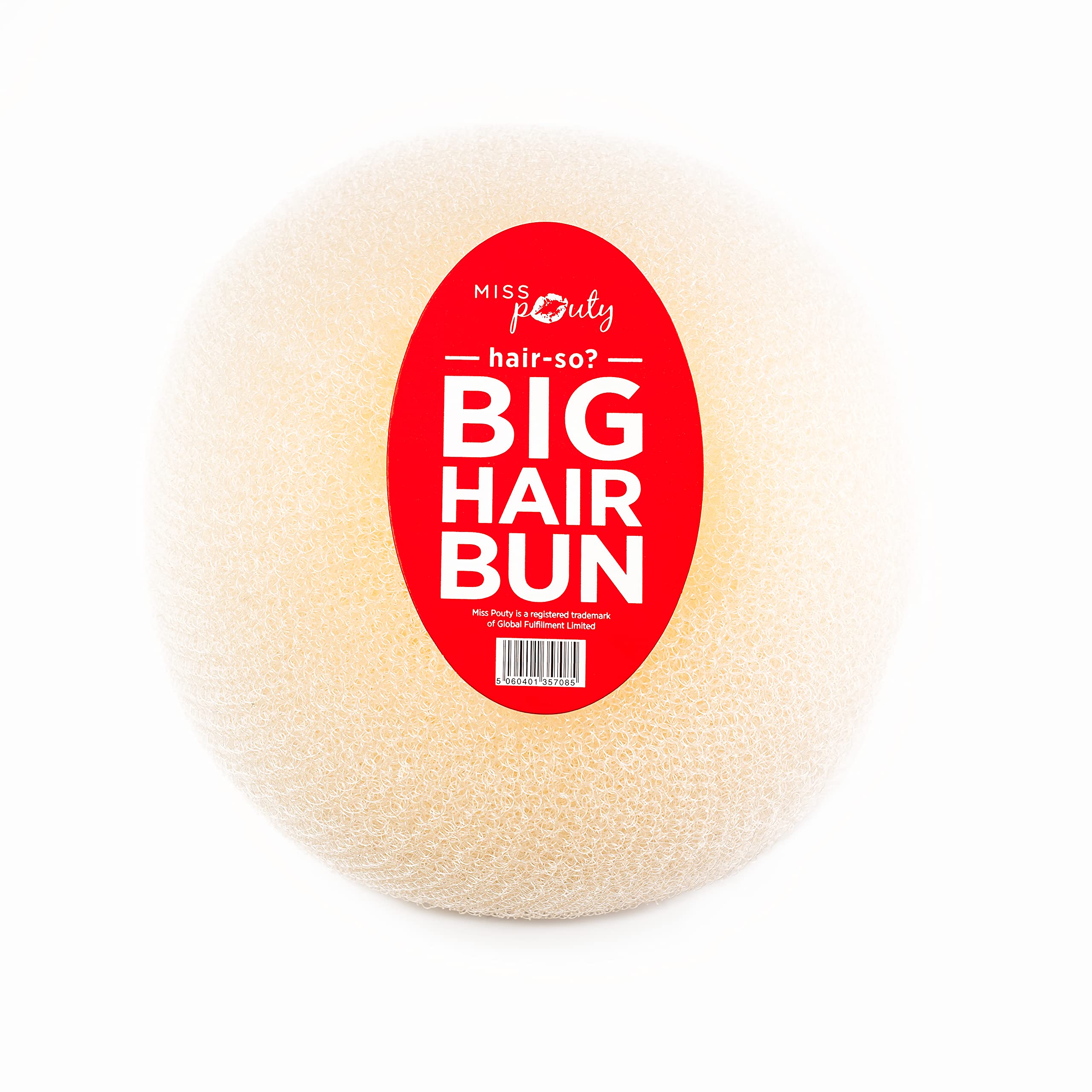 Miss Pouty Hair Bun Maker Massive 6 Inch Hair Donut Ring Style Hair Fast with Miss Pouty Hair Doughnut (Blonde)