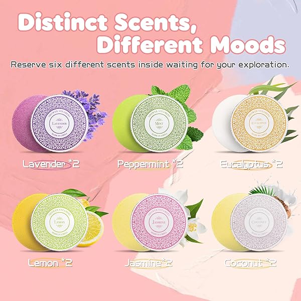 SHOWER STEAMERS AROMATHERAPY-CHRISTMAS STOCKING STUFFERS FOR WOMEN, EUCALYPTUS SHOWER BOMBS GIFTS FOR WOMEN, 12PCS ORGANIC PURE ESSENTIAL OIL HOME SPA BATH, STRESS RELIEF AND RELAXATION, BLUE