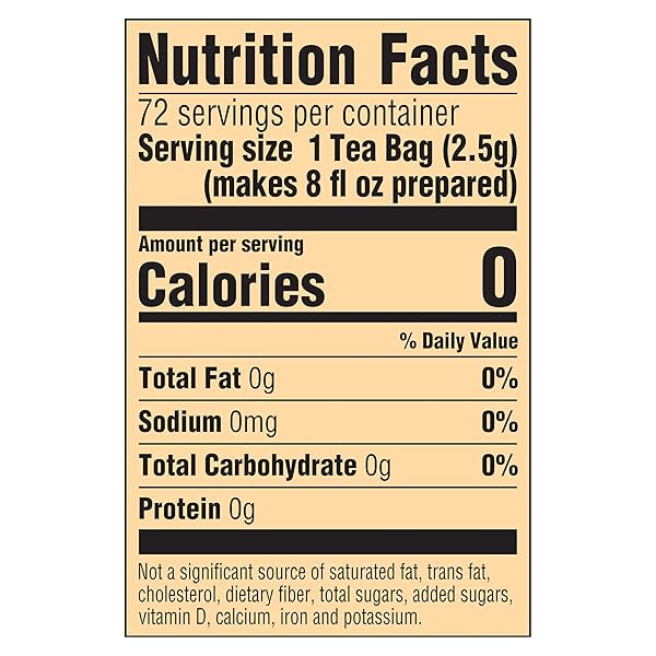 LIPTON TEA BAGS FOR A ICED OR HOT TEA ORGANIC BLACK TEA ICED OR HOT TEA THAT CAN HELP SUPPORT A HEALTHY HEART 5.9 OZ 72 COUNT