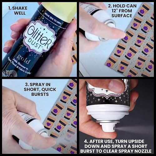 Iridescent Glitter Dust Ultra Fine Glitter Spray - Clear Shimmer Mist For Crafts, Paper & More
