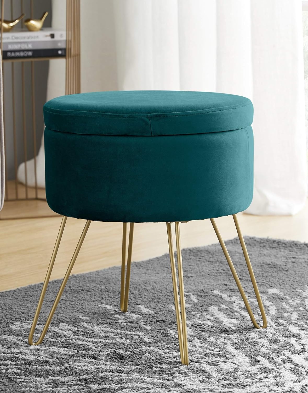 Best teal velvet storage ottoman