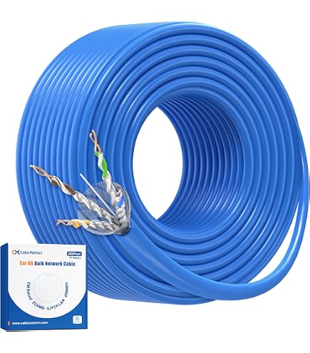 Amazon.com: Panduit Cat 6A U/UTP Copper Cable, 23 AWG, Blue, CMR