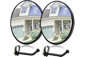Truck Rearview Mirror, 5.7'' Round Wide Angle Rear View Convex Mirror Auxiliary Side Mirror for Truck Trailer RV Tractor, 2PC