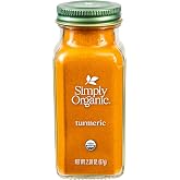 Simply Organic Ground Turmeric Root, 2.38 Ounce, Distinct Aroma, Ginger & Pepper-Like Flavor, Kosher, Non GMO (Pack of 3)