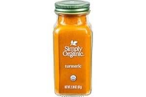 Simply Organic Ground Turmeric Root, 2.38 Ounce, Distinct Aroma, Ginger & Pepper-Like Flavor, Kosher, Non GMO (Pack of 3)