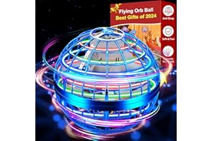 Vantexi Flying Orb Ball Toy,Flying Ball Drone Hand Controlled,Galactic Fidget Spinner Ball Toys with LED Light,Cosmic Globe Boomerang Ball for Christmas Birthday Gifts(Blue)