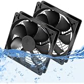 120mmx25mm IP67 12V Dual Ball 3000RPM 2Wire 3Pin Exhaust Cooling Fan 2Pack | 4.72 Inch IP67 Waterproof Durable Dual Ball Bearing Silent High Airflow Cooling Fan for RV Fridges Boats Autos Incubators
