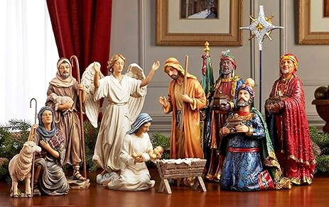 Christmas Nativity Set Full 14 inch Real Life Nativity Set