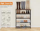 HOMIDEC 5-Tier Shoe Rack with Wooden Top Storage Organizer 15-20 Pairs view 8