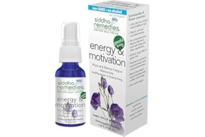 Siddha Remedies Energy & Motivation Spray for Physical & Mental Fatigue | 100% Natural Homeopathic Remedy with Traditional Homeopathic Ingredients, Cell Salts and Flower Essences | No Alcohol No Sugar