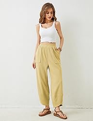 Xiaoxuemeng Womens Baggy Wide Leg Pants Casual