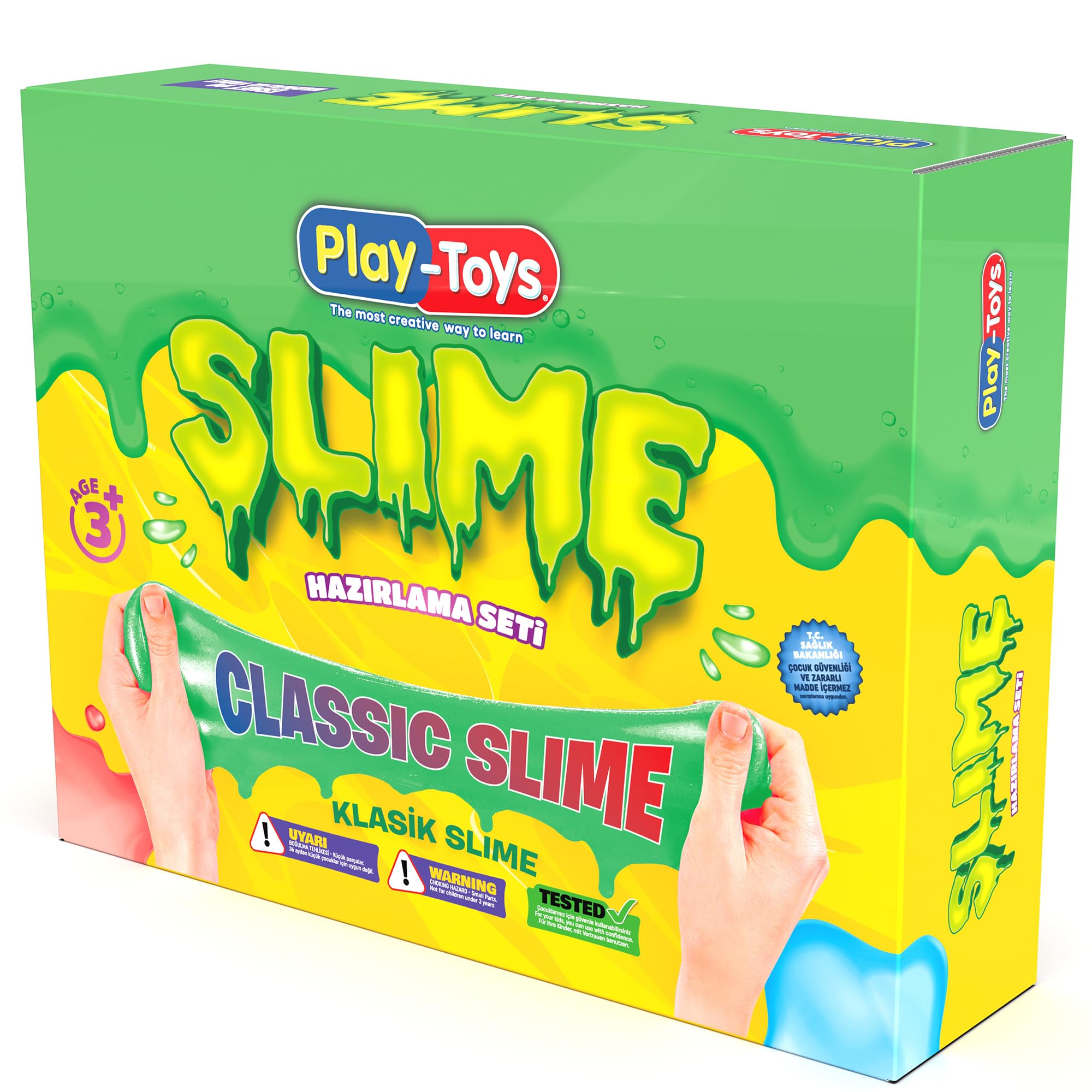 Play Toys DIY Classic Slime Making Kit – Original Texture Magic Slime Starter Set – STEM Science Experiment for Kids – Borax-Free, Non-Toxic Sensory Toy (Ages 3+)
