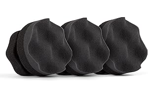 SWIFT AUTO CARE Swift Tire Shine Applicator Foam Pad w/Hex-Grip Handle (3-Pack) - Neatly Apply Tire or Trim Dressing After Car Wash | Reusable & Washable | for Rubber Tires, Vinyl & Plastic Trim