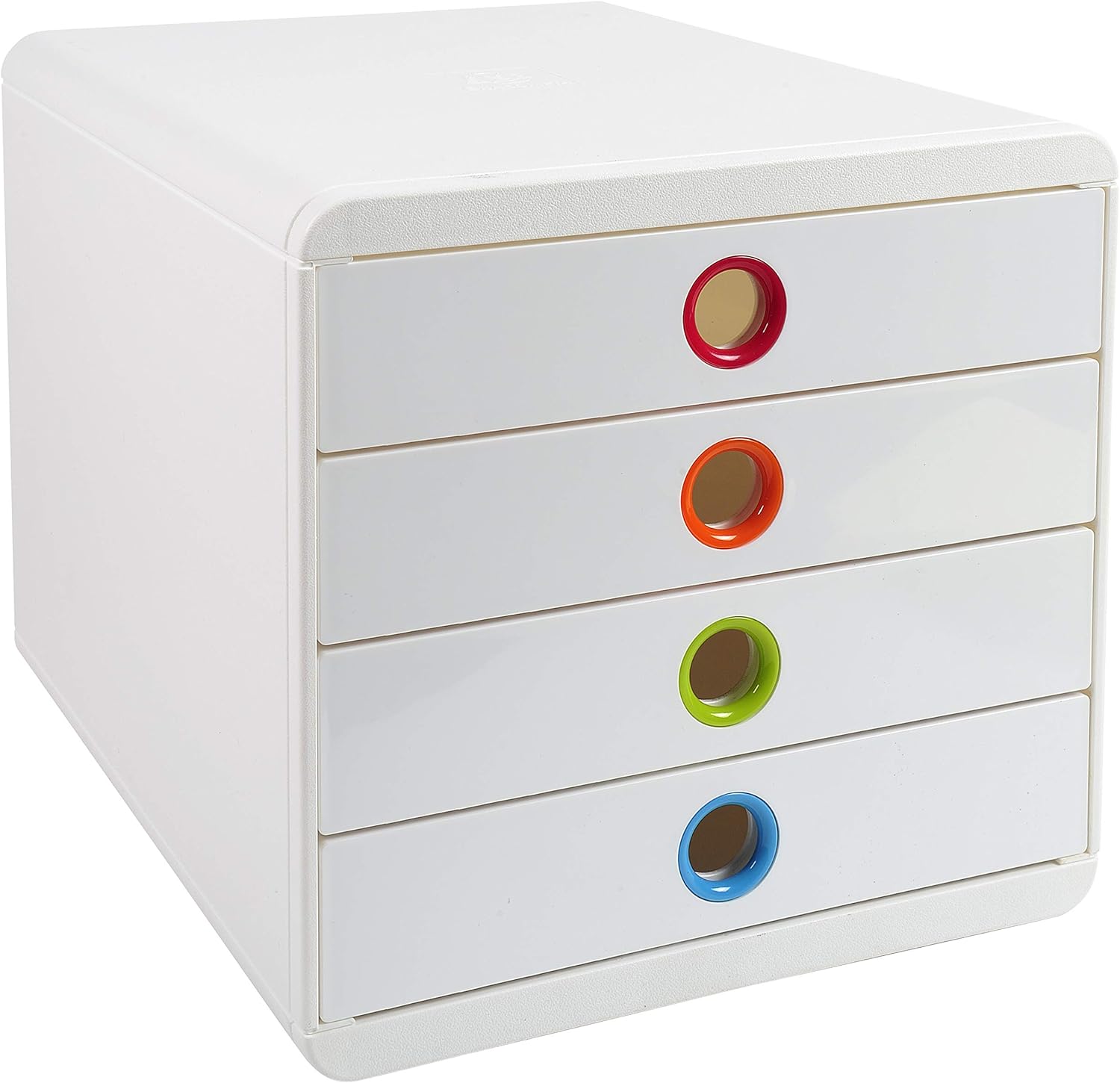 Exacompta Ref. 312913D Individuele BOX BIG MAXI Met 4 Laden Voor A4 Documenten En 2 Kleine Schrijfgerei Afmetingen Diepte 34 7 X Breedte 27 8 Hoogte 27 1 Cm Wit Harlekijn 751103562