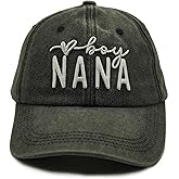 Nana Gift - Boy Nana Baseball Caps Embroidered Adjustable Washed Dad Hat Black