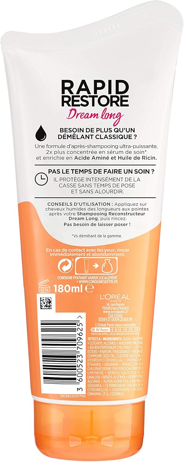 L'Oréal Paris Elsève Rapid Restore Dream Long Intensive Anti-Breakage Conditioner, 180 ml - Image 3
