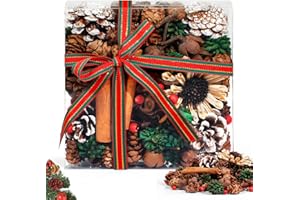 SCENTORINI Christmas Potpourri Bags, Potpourri Vase Filler - Christmas Wreath Scent, 7.05 oz Scented Bowl Fillers for Home Decor, Dried Flower for Coastal Bathroom Beach Holiday Decor