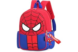 CJVJ Kids 3d Comic Backpack Toddler School Spider Backpack 14 Inch Preschool Lightweight Cartoon Backpack For Boys