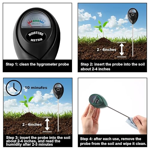 Ph Tester Soil Soil Test Kit, 2-in-1 Soil Moisture Meter/Soil PH