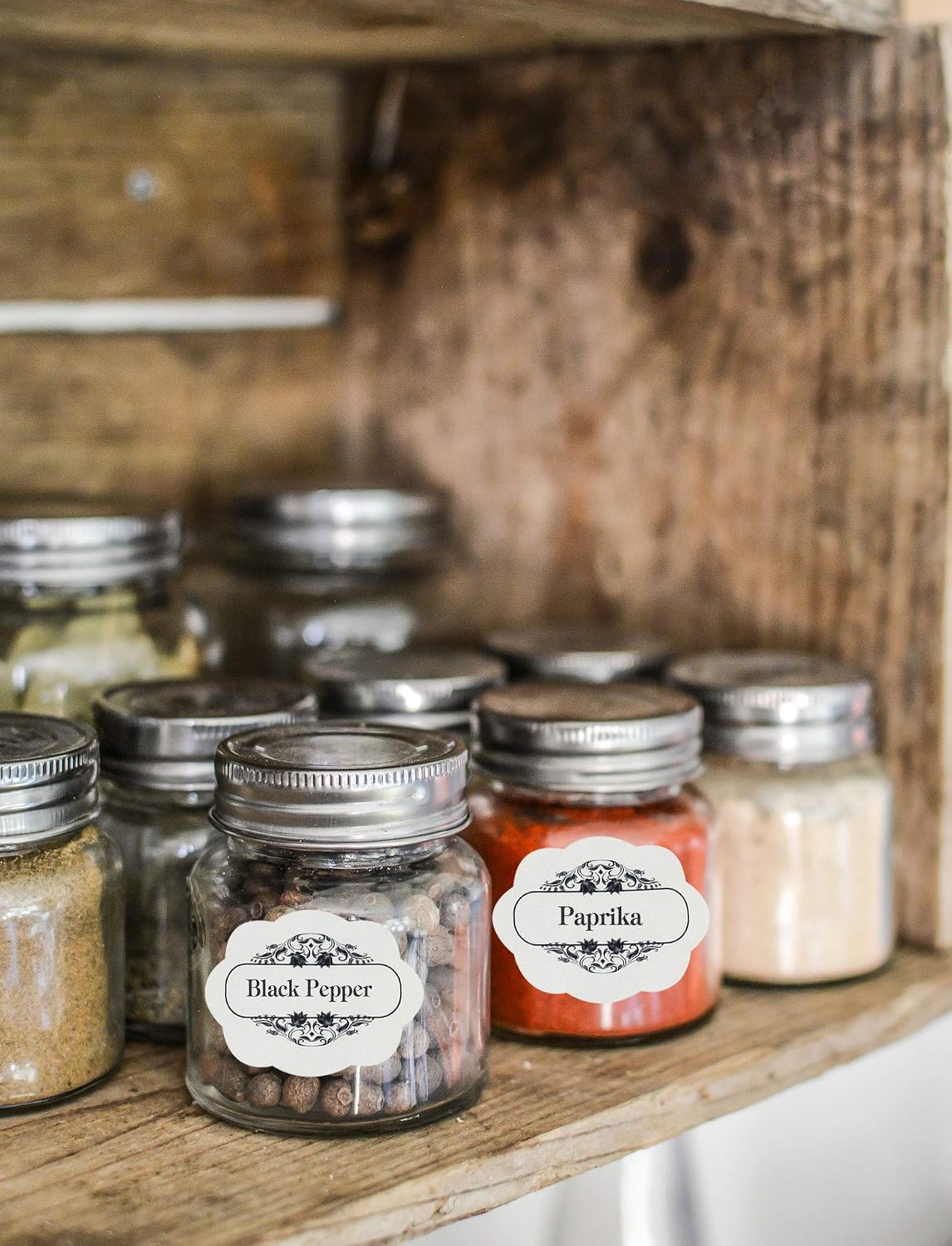 2 Sets of Pre-Printed Spices Stickers for Jar Container and Lids Plus Blank Labels for DIY - 92 Pack by Royal Green - Image 3