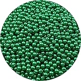 YUEXIGO 1000pcs Pearl Beads for Crafts 6mm Resin Pearl for Jewelry Making Round Bulk Pearls Beads with Hole for Sewing Crafts Decoration Necklaces Bracelets Earrings Making(Dark Green)