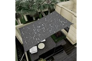 Vexoria Waterproof Sun Shade Sail, 12' x 16' 95% UV Block Sun Shade Canopy Rectangle Outdoor Shade Cover, Awning Shelter for Outdoor Patio Garden Backyard, Customizable（Dark Gray）