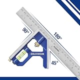 WORKPRO 300 mm Combination Square Set Stainless Steel 90/45 Degree with Bubble view 4