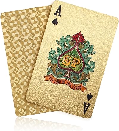 ACELION Gold Waterproof Plastic Playing Cards Deck Gift Poker