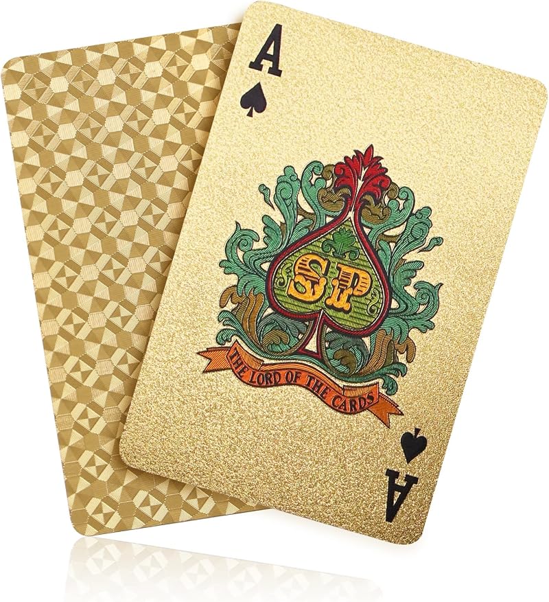 ACELION Gold Waterproof Plastic Playing Cards Deck Gift Poker