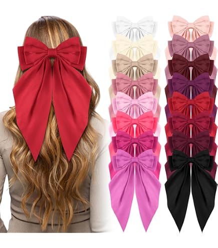 Amazon.com : Mimorou 50 Pack Big Hair Bows Bulk Silky Satin  display picture 3